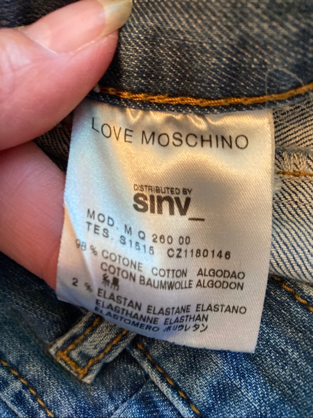 Love Moschino Women's Straight Leg Jeans in Blue Wash - Picture 10 of 10